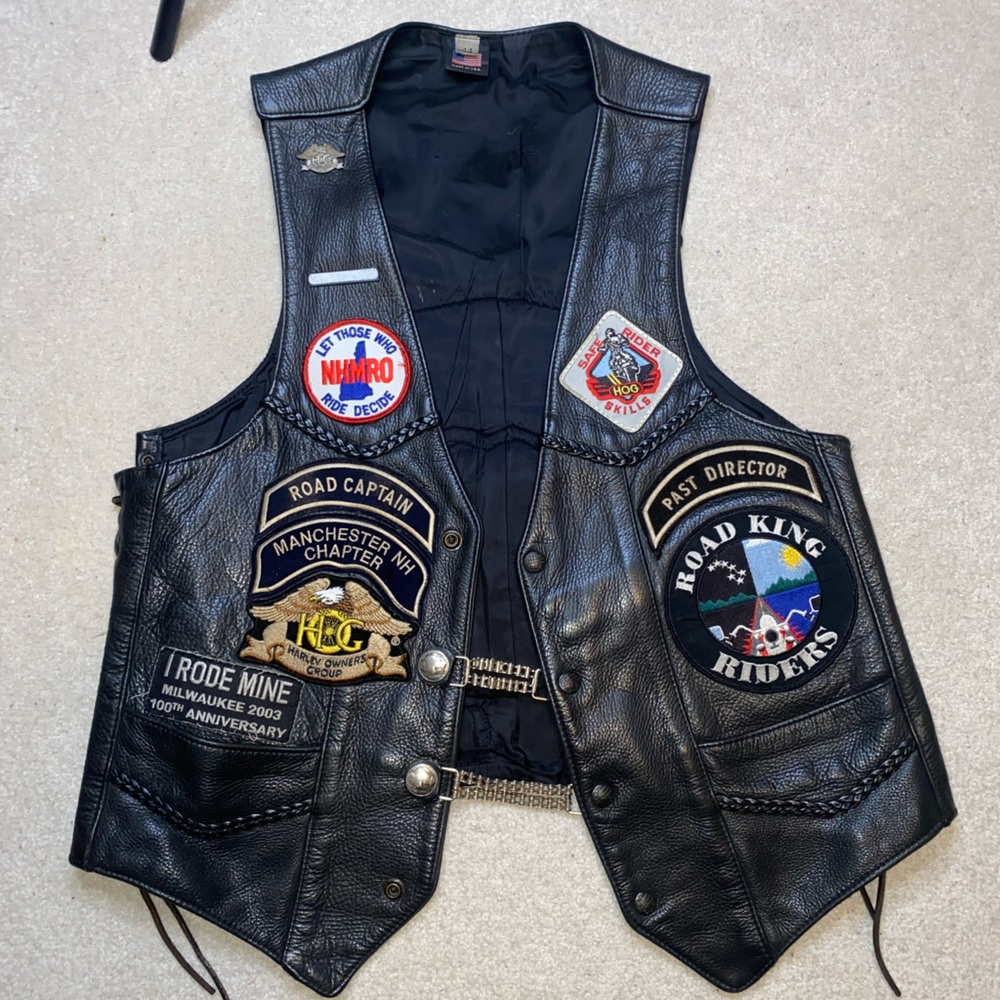 Vintage Custom Harley Davidson Leather Vest